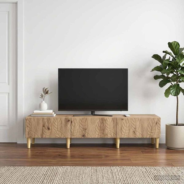 TV szekrény 147 x 34,5 x 30 cm Kézműves Tölgy Szerelt Fa