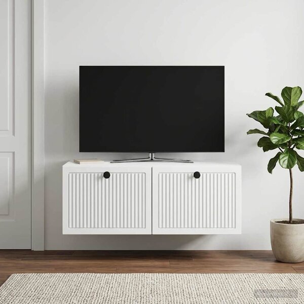 Fali TV szekrény Fehér 78,5 x 41 x 30 cm Szerelt Fa