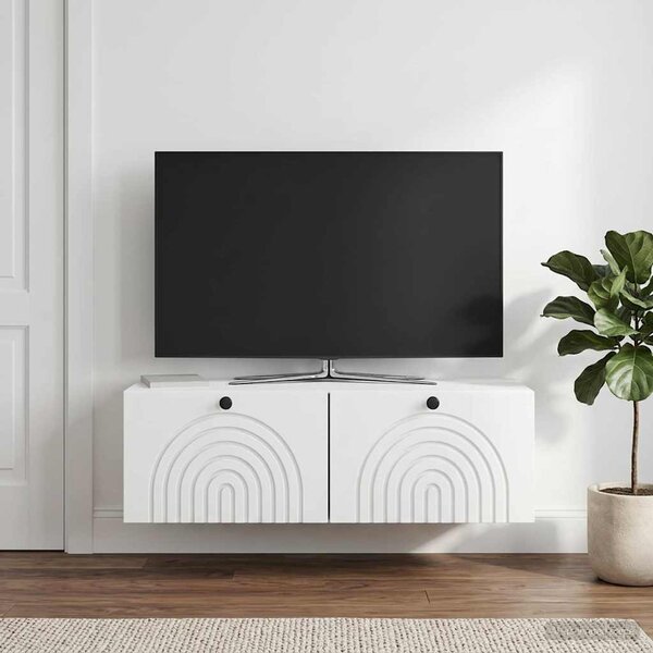 Fali TV szekrény 99 x 41 x 30 cm Fehér