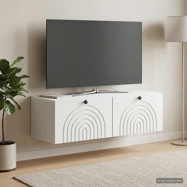 Fali TV szekrény 99 x 41 x 30 cm Fehér