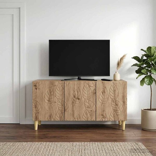 TV szekrény 99 x 34,5 x 50 cm Kézműves Tölgy Szerelt Fa