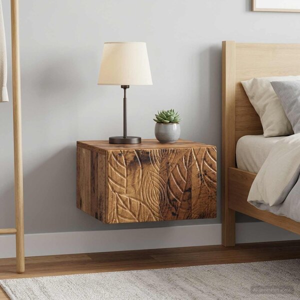 Fali éjjeli szekrény 2 db Antik Fa 49 x 34,5 x 20 cm Szerelt Fa