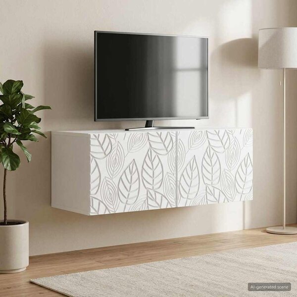 Fali TV szekrény 59,5 x 41 x 30 cm Fehér Szerelt Fa