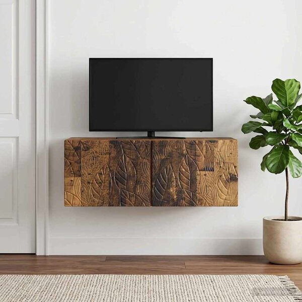 Fali TV szekrény 59,5 x 31 cm Antik Fa Szerelt Fa