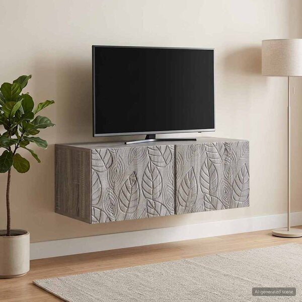 Fali TV szekrény 78,5 x 31 cm Szürke Sonoma Szerelt Fa