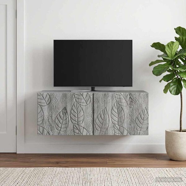 Fali TV szekrény 78,5 x 31 cm Szürke Sonoma Szerelt Fa