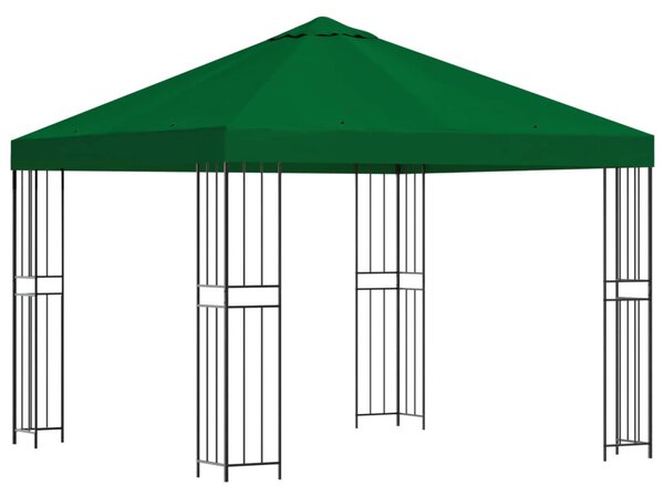 Pavilon 3 x 3 m Zöld Poliészter és acél 190 gsm