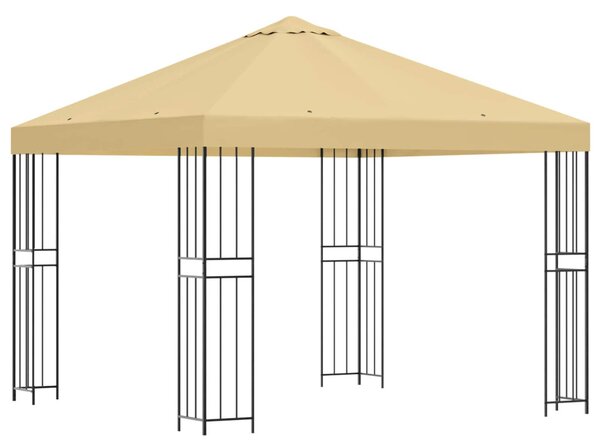Pavilon 3 x 3 m Krémszínű Poliészter és acél 190 gsm