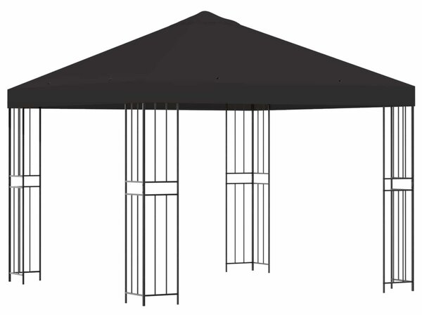 Pavilon 3 x 3 m Antracitszürke Poliészter és acél 190 gsm