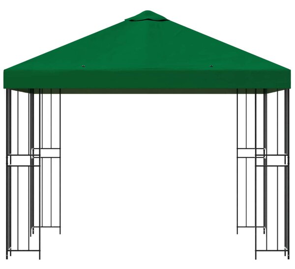 Pavilon 3 x 3 m Zöld Poliészter és acél 190 gsm