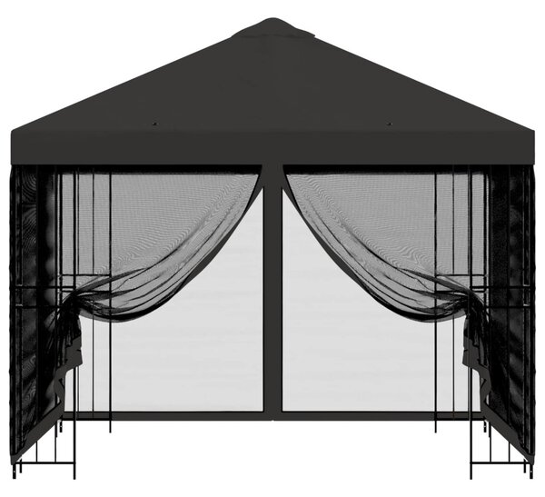 Kerti pavilon oldalfalakkal 3 x 3 m Antracitszürke