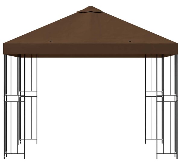Pavilon 3 x 3 m Barna Poliészter és acél 190 gsm