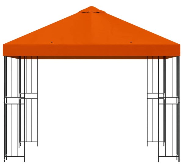 Pavilon 3 x 3 m Narancssárga Poliészter és acél 190 gsm