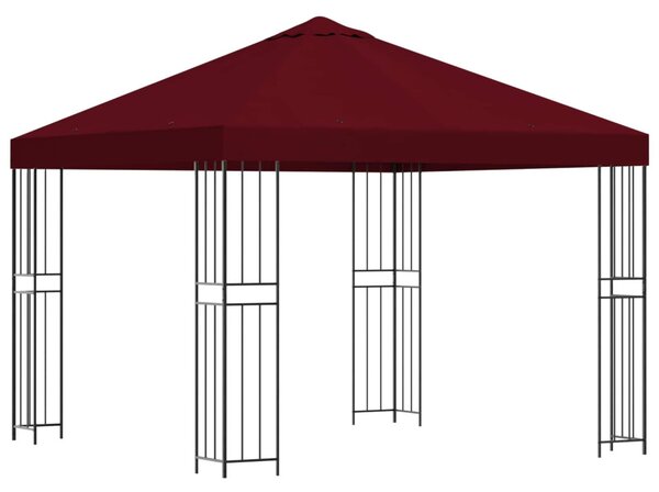 Pavilon 3 x 3 m Burgundi Poliészter és acél 190 gsm
