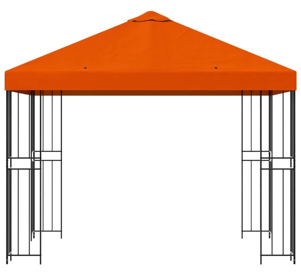 Pavilon 3 x 3 m Narancssárga Poliészter és acél 190 gsm