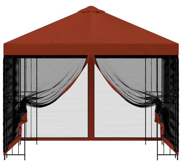 Kerti pavilon oldalfalakkal 3 x 3 m Terrakotta