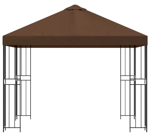 Pavilon 3 x 3 m Barna Poliészter és acél 190 gsm