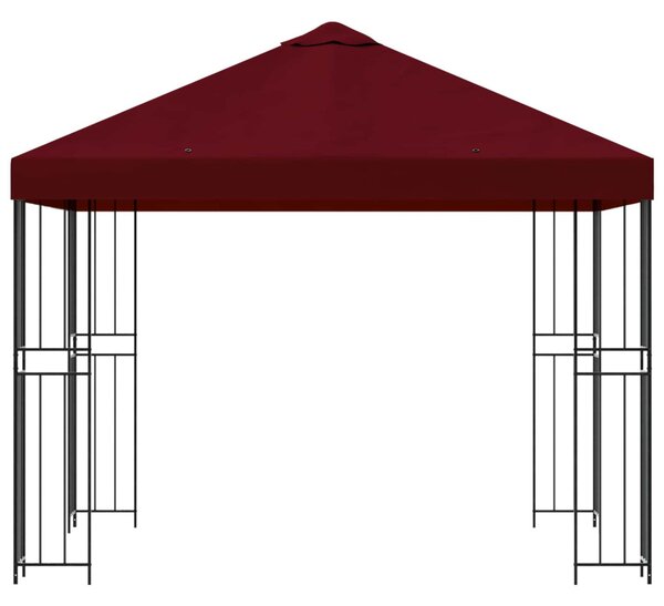 Pavilon 3 x 3 m Burgundi Poliészter és acél 190 gsm