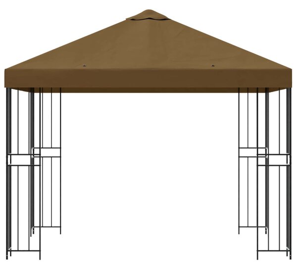 Pavilon 3 x 3 m Tópszínű Poliészter és acél 190 gsm