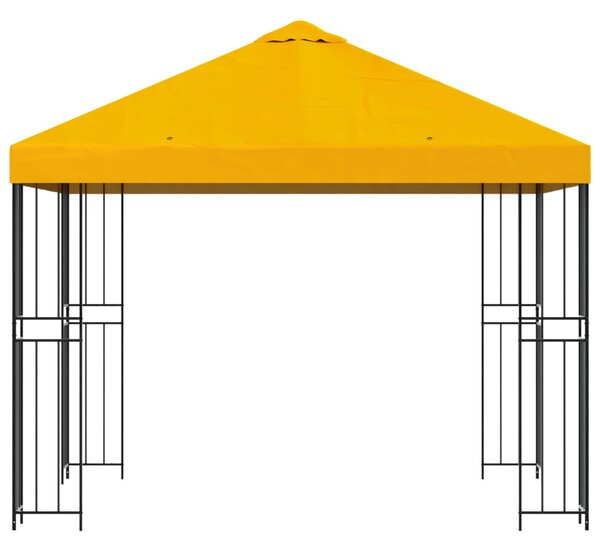 Pavilon 3 x 3 m Sárga Poliészter és acél 190 gsm