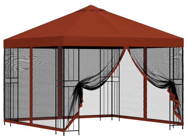 Kerti pavilon oldalfalakkal 3 x 3 m Terrakotta
