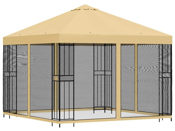 Kerti pavilon oldalfalakkal 3 x 3 m Krémszínű