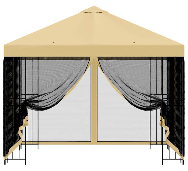 Kerti pavilon oldalfalakkal 3 x 3 m Krémszínű