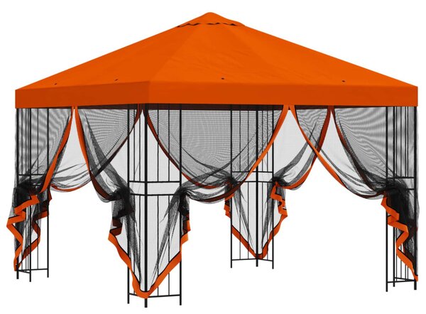 Kerti pavilon oldalfalakkal 3 x 3 m Narancssárga