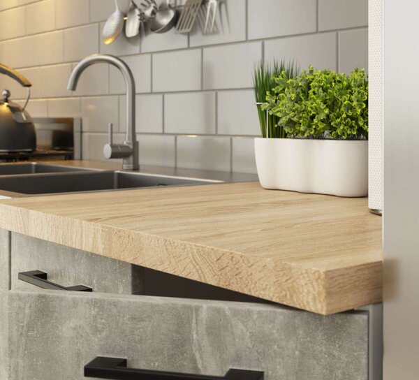 Konyhabútor szett olivia 1.8m fehér beton