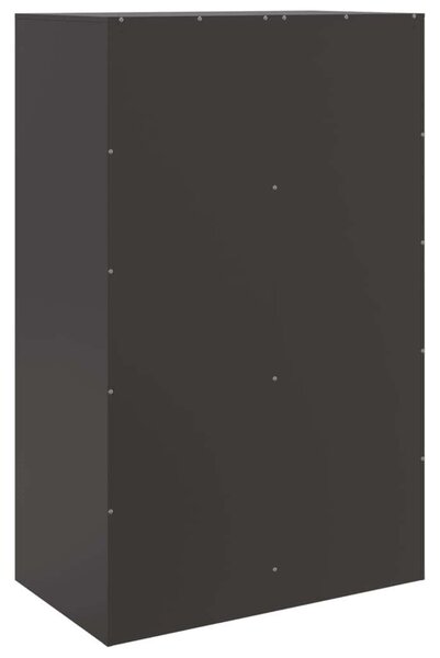 VidaXL Acél Tálalószekrény - Fekete - 67x39x107 cm