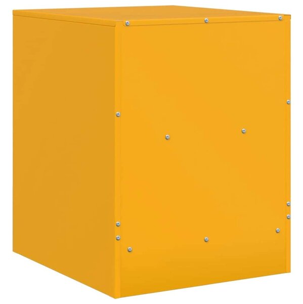 VidaXL Acél Éjjeliszekrény Szett - 2 db - Mustársárga - 34,5x39x44 cm