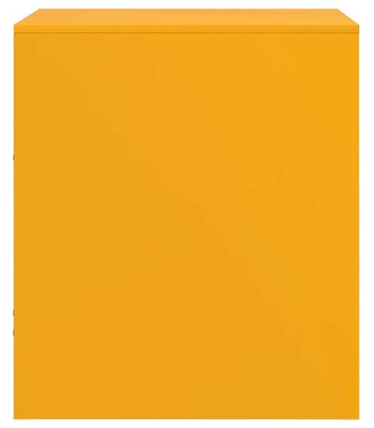 VidaXL Acél Éjjeliszekrény Szett - 2 db - Mustársárga - 34,5x39x44 cm
