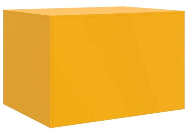 VidaXL Dohányzóasztal - Acél - Mustársárga - 67x50x44 cm