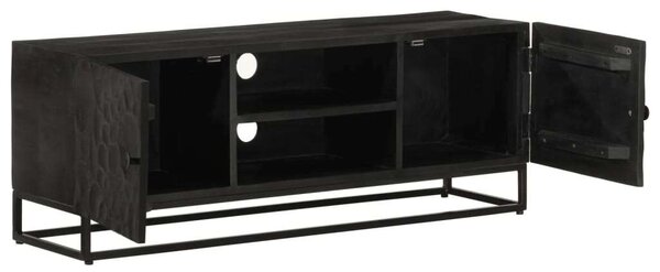 VidaXL Mangófa TV-szekrény - Fekete - 110x30x40 cm