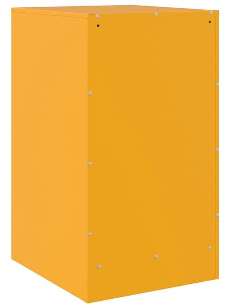 VidaXL Fém Éjjeliszekrény - Mustársárga - 3 Fiókos - 34,5x39x62 cm