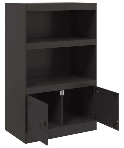 VidaXL Acéltálalószekrény - Fekete - 67x39x107 cm