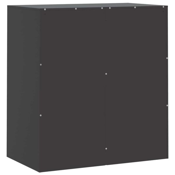 VidaXL Acéltálalószekrény - Fekete - 67x39x73 cm