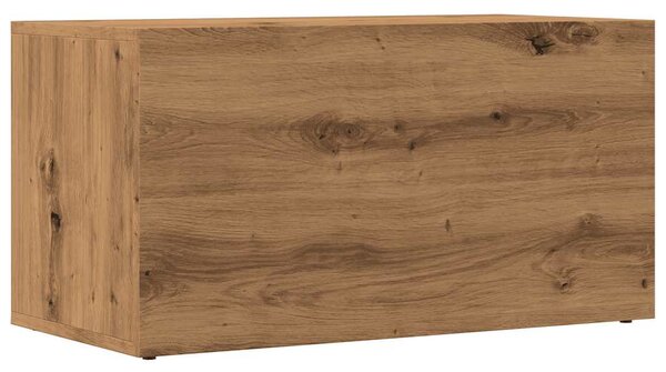 LP kézműves tölgy színű szerelt fa tárolódoboz 69,5x34x36 cm