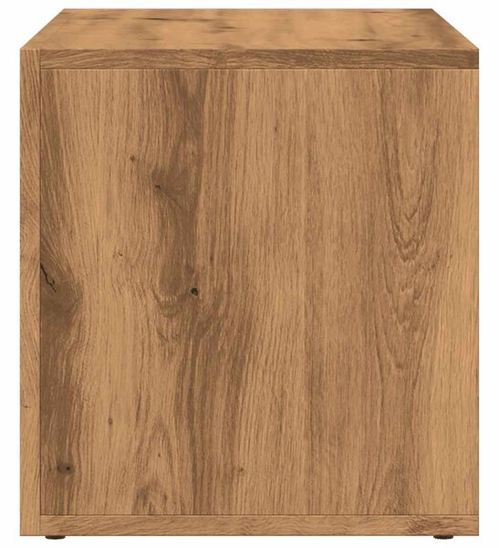 LP kézműves tölgy színű szerelt fa tárolódoboz 69,5x34x36 cm