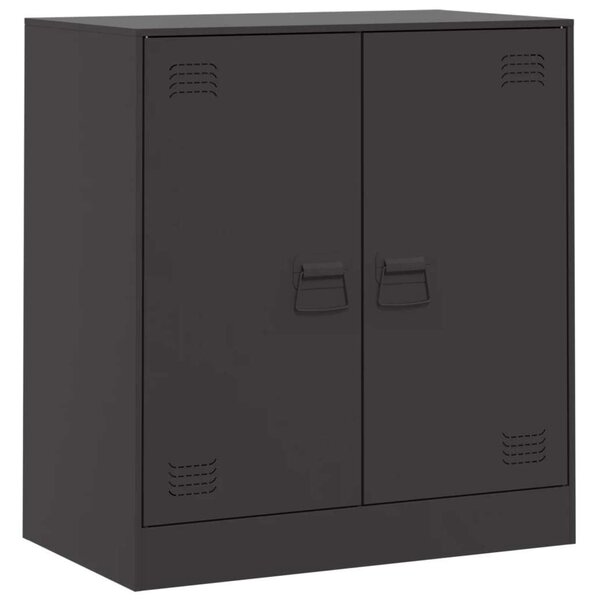 VidaXL Acéltálalószekrény - Fekete - 67x39x73 cm