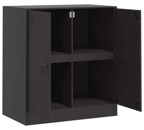 VidaXL Acéltálalószekrény - Fekete - 67x39x73 cm