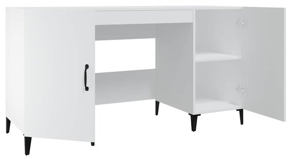 Fehér szerelt fa íróasztal 140 x 50 x 75 cm