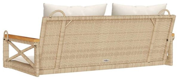 VidaXL Hintaágy - Polyrattan - Bézs - 109x62x40 cm