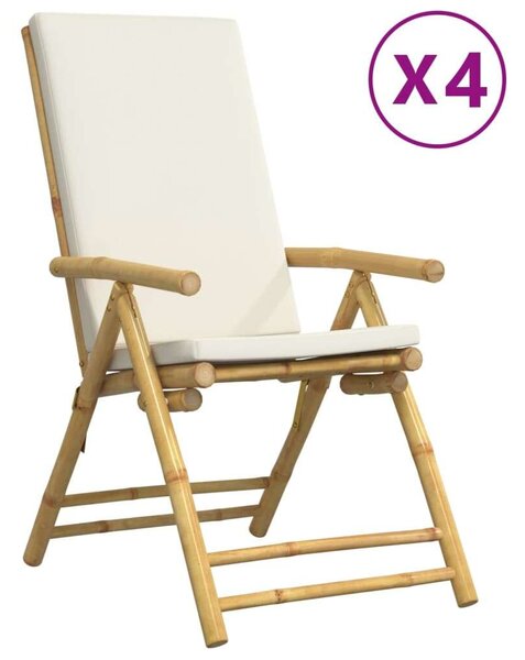 VidaXL Bambusz Bisztrószék - 4 db Szett - Összecsukható
