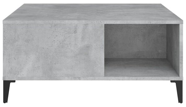 Betonszürke szerelt fa dohányzóasztal 80x80x36,5 cm