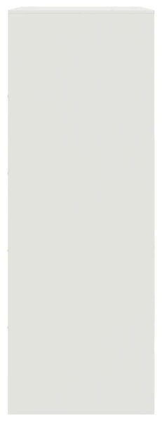 VidaXL Acél Tálalószekrény - Fehér - 67x39x107 cm