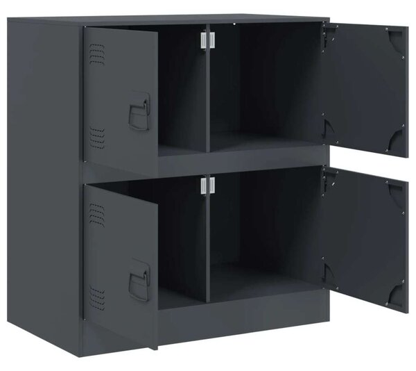 VidaXL Acéltárolószekrény - 4 Rekeszes - 67x39x73 cm
