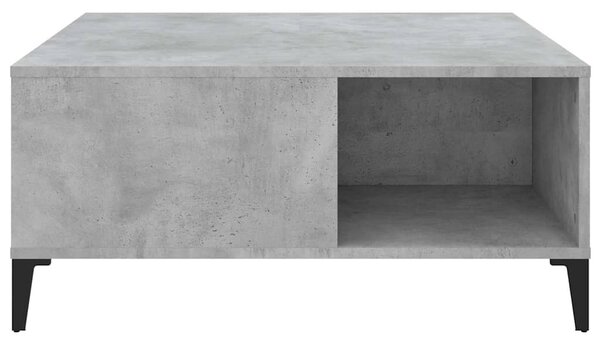 Betonszürke szerelt fa dohányzóasztal 80x80x36,5 cm