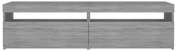 2 db füstös tölgy színű TV-szekrény LED-ekkel 75 x 35 x 40 cm