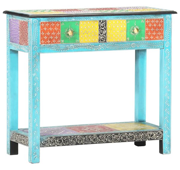 Kézzel festett tömör mangófa tálalóasztal 80 x 35 x 75 cm